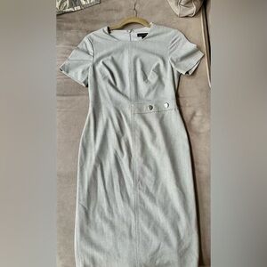 Banana Republic Gray Midi Dress